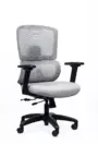 NX PUL mesh chair, grey frame nylon base, three-quarter view