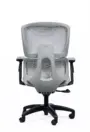 NX PUL mesh chair, grey frame nylon base, rear view